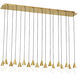 Sean Lavin Turret LED Natural Brass Chandelier Ceiling Light, Integrated LED