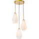 Rochester 3 Light 17.3 inch Brass Pendant Ceiling Light