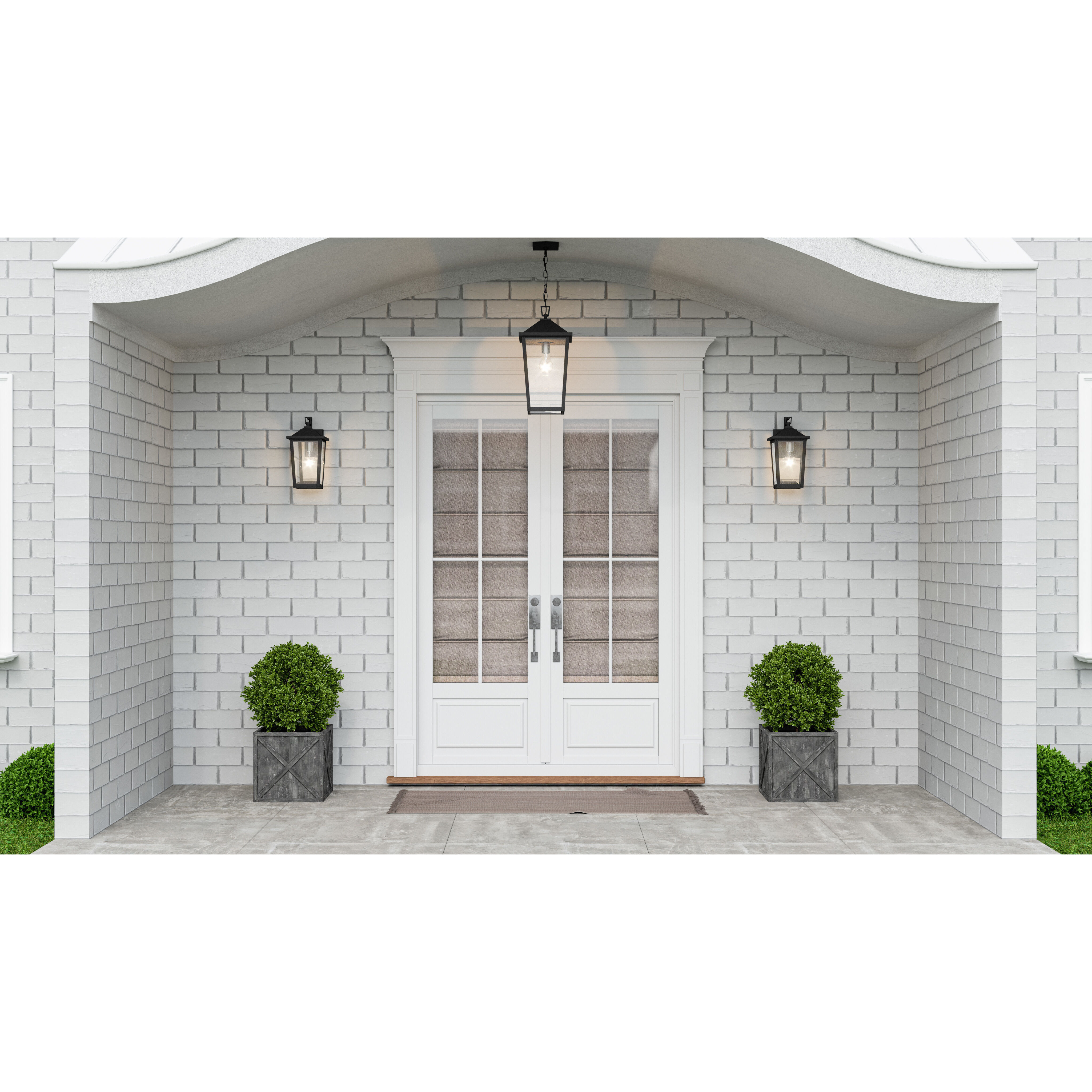 Stoneleigh 1 Light 9 inch Mottled Black Outdoor Hanging Lantern