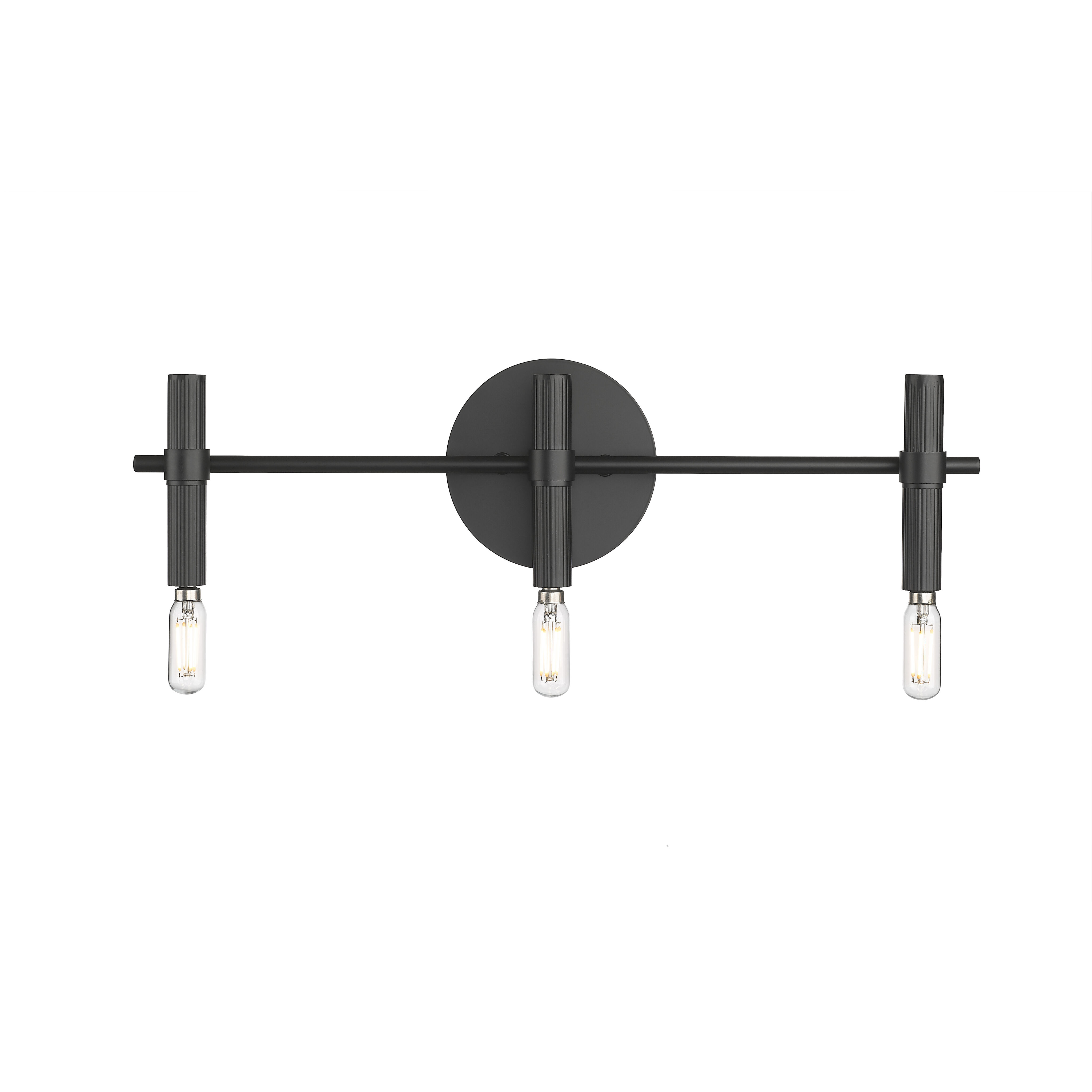 Skyva 3 Light 22 inch Matte Black Bathroom Vanity Light Wall Light