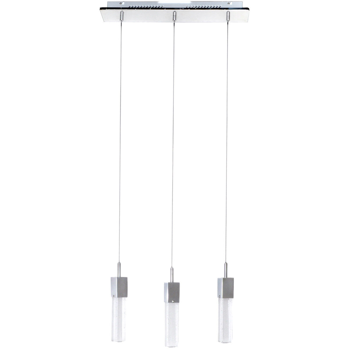 Fizz III LED 19.5 inch Polished Chrome Linear Pendant Ceiling Light