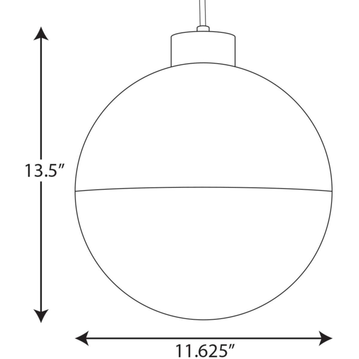 Globe LED LED 11.63 inch Polished Chrome Pendant Ceiling Light, Progress LED