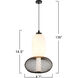Ace LED 8.7 inch Black Pendant Ceiling Light