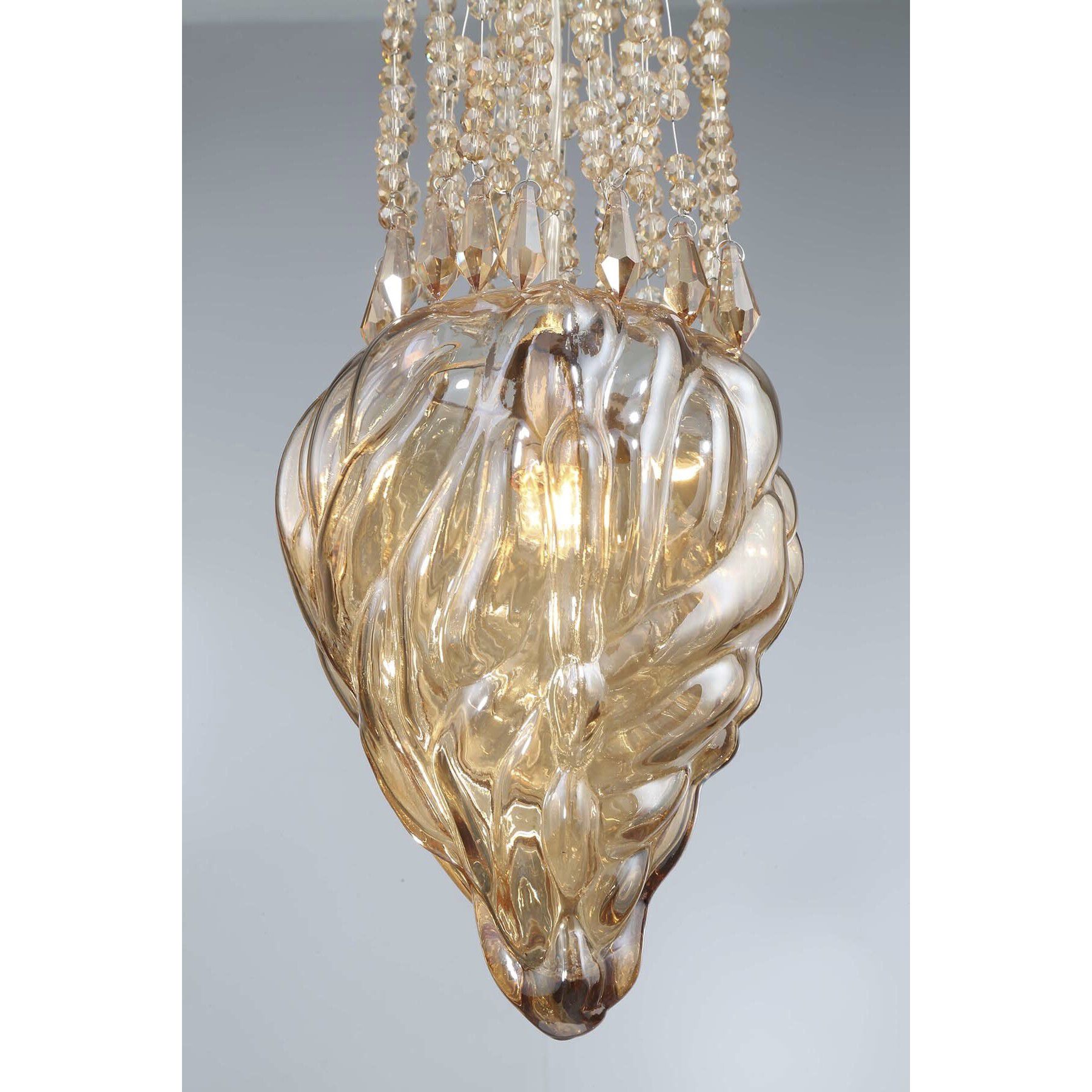 Cascata 7 Light 6 inch Polished Gold Chandelier Ceiling Light