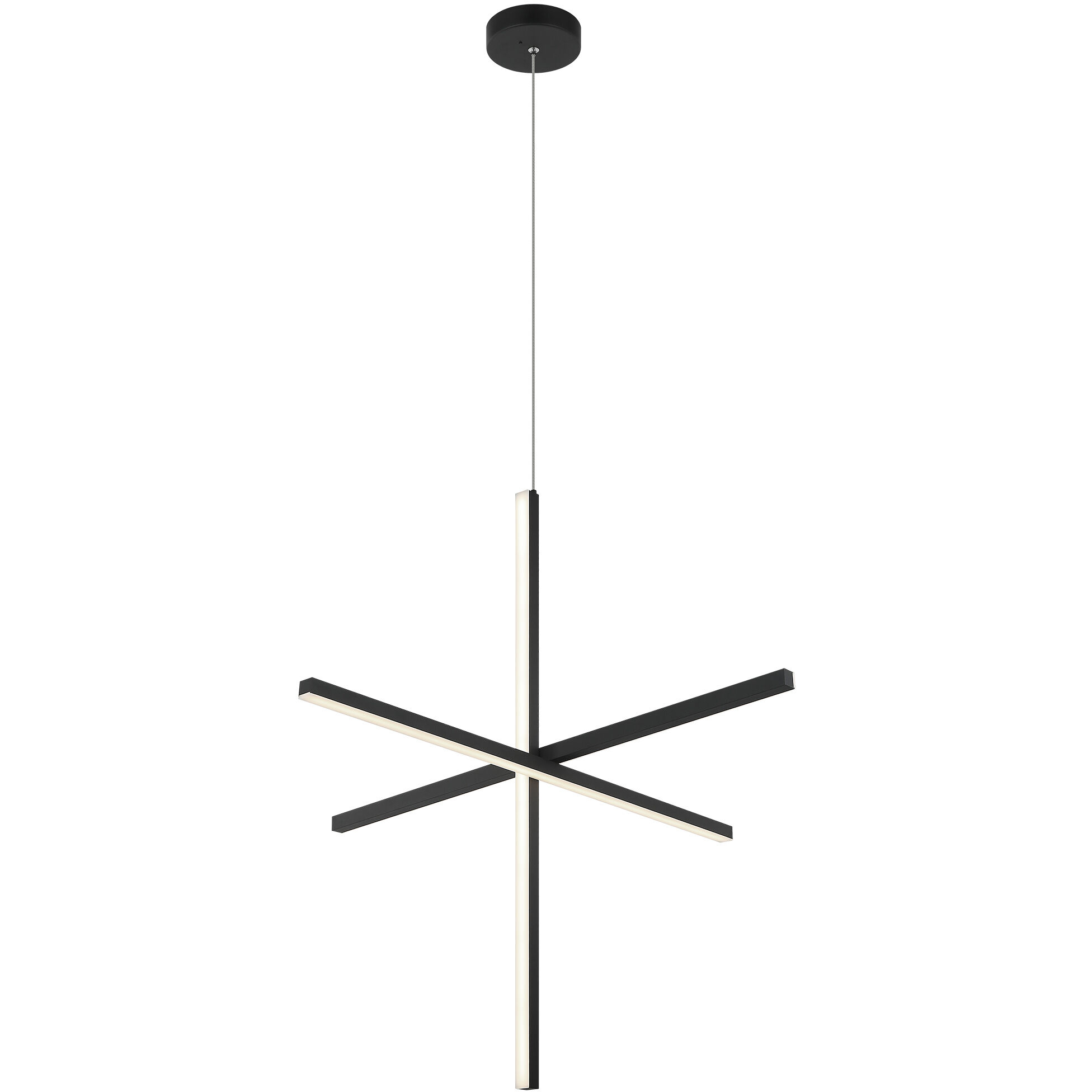 Crosley 3 Light 36 inch Matte Black Pendant Ceiling Light
