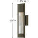 Mist LED 16 inch Bronze Outdoor Wall Mount Lantern, Small