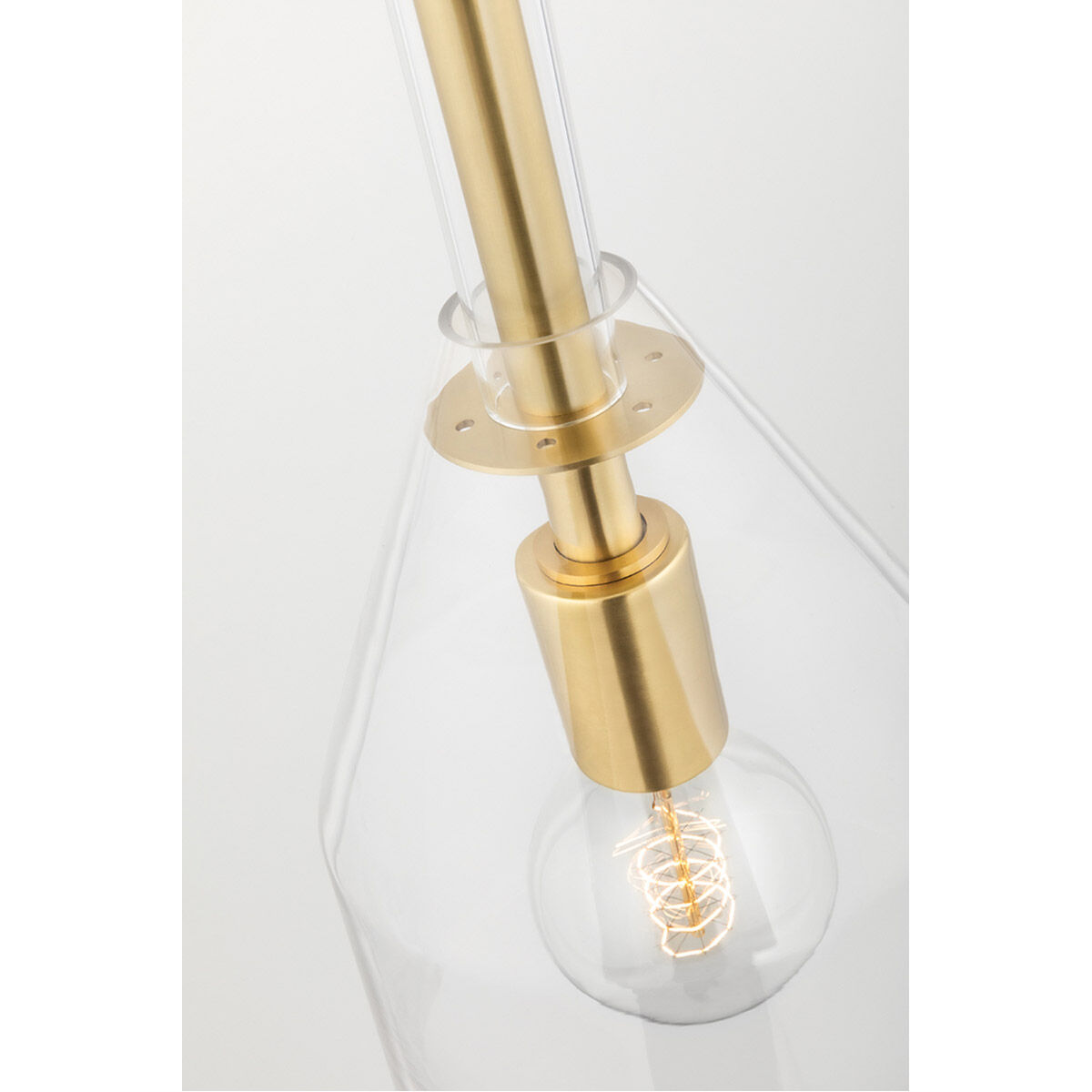 Sloan 1 Light 9.5 inch Aged Brass Pendant Ceiling Light