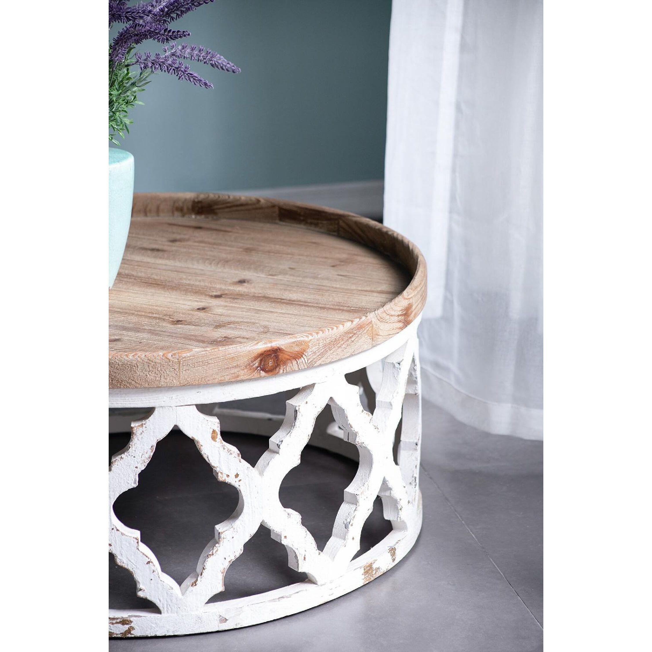 Anita 32 X 31.9 inch Natural/White Coffee Table