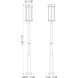 Fortis 3 Light 127 inch Sand Black Outdoor Post Mounted Fixture