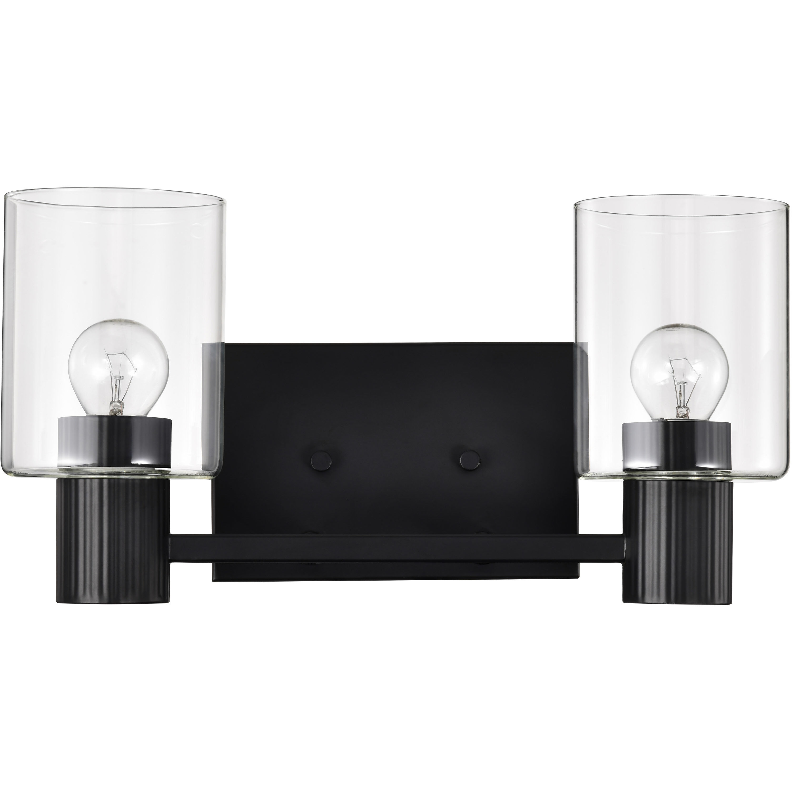 Clarksville 2 Light 14 inch Matte Black Vanity Light Wall Light