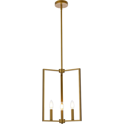 Vino 3 Light 14 inch Brass Pendant Ceiling Light