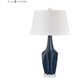 Wake 30 inch 150.00 watt Navy with Clear Table Lamp Portable Light