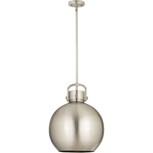 Newton Sphere 1 Light 14 inch Satin Nickel Pendant Ceiling Light