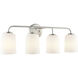 Laphia 4 Light 28 inch Brushed Nickel Vanity Light Wall Light