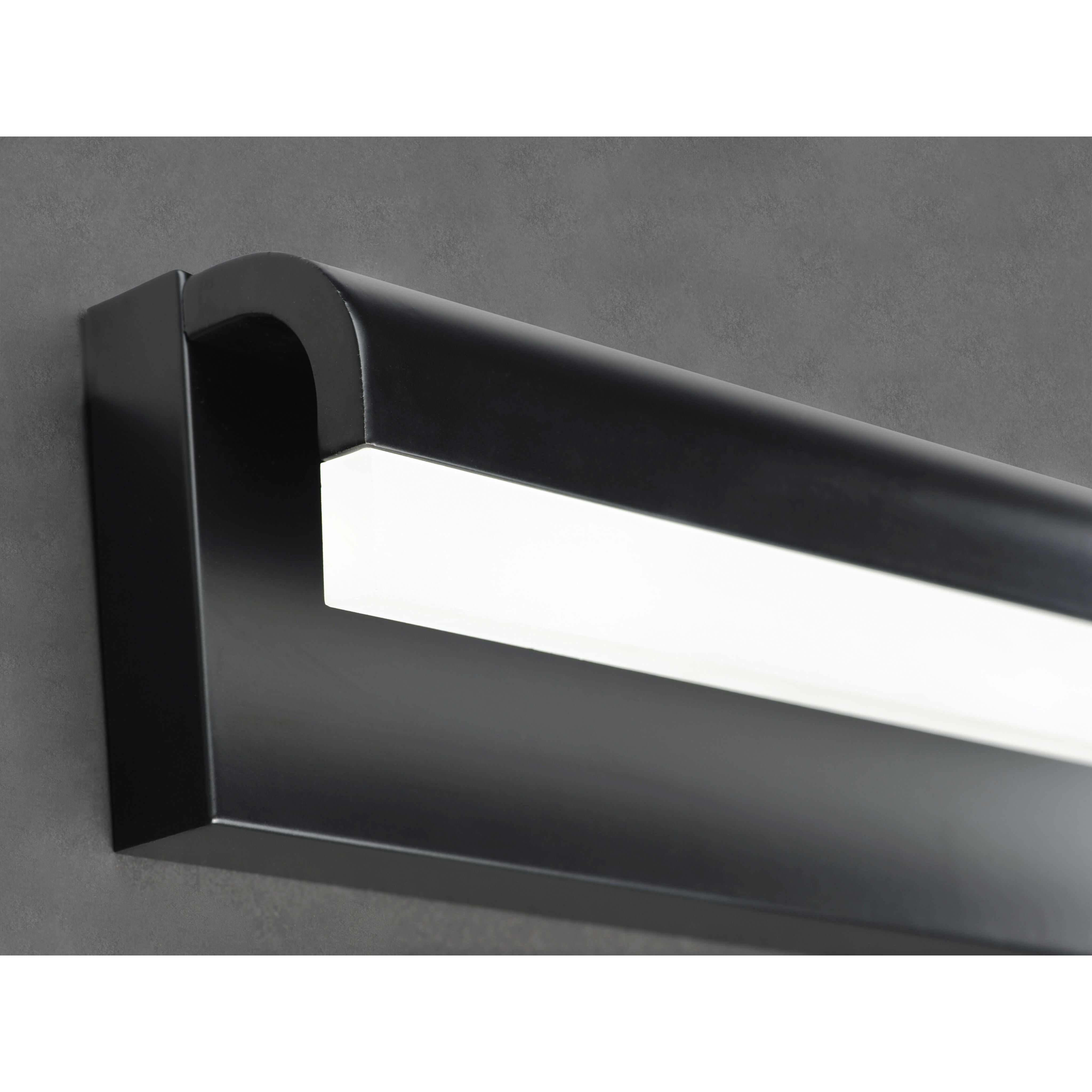 Waterfall LED 24 inch Black Bath Vanity Light Wall Light