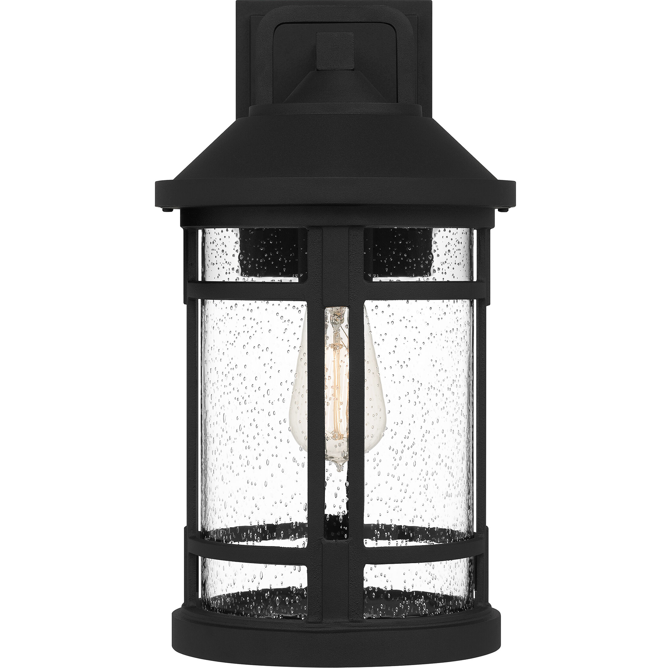 Quincy 1 Light 16 inch Earth Black Outdoor Wall Lantern, Large