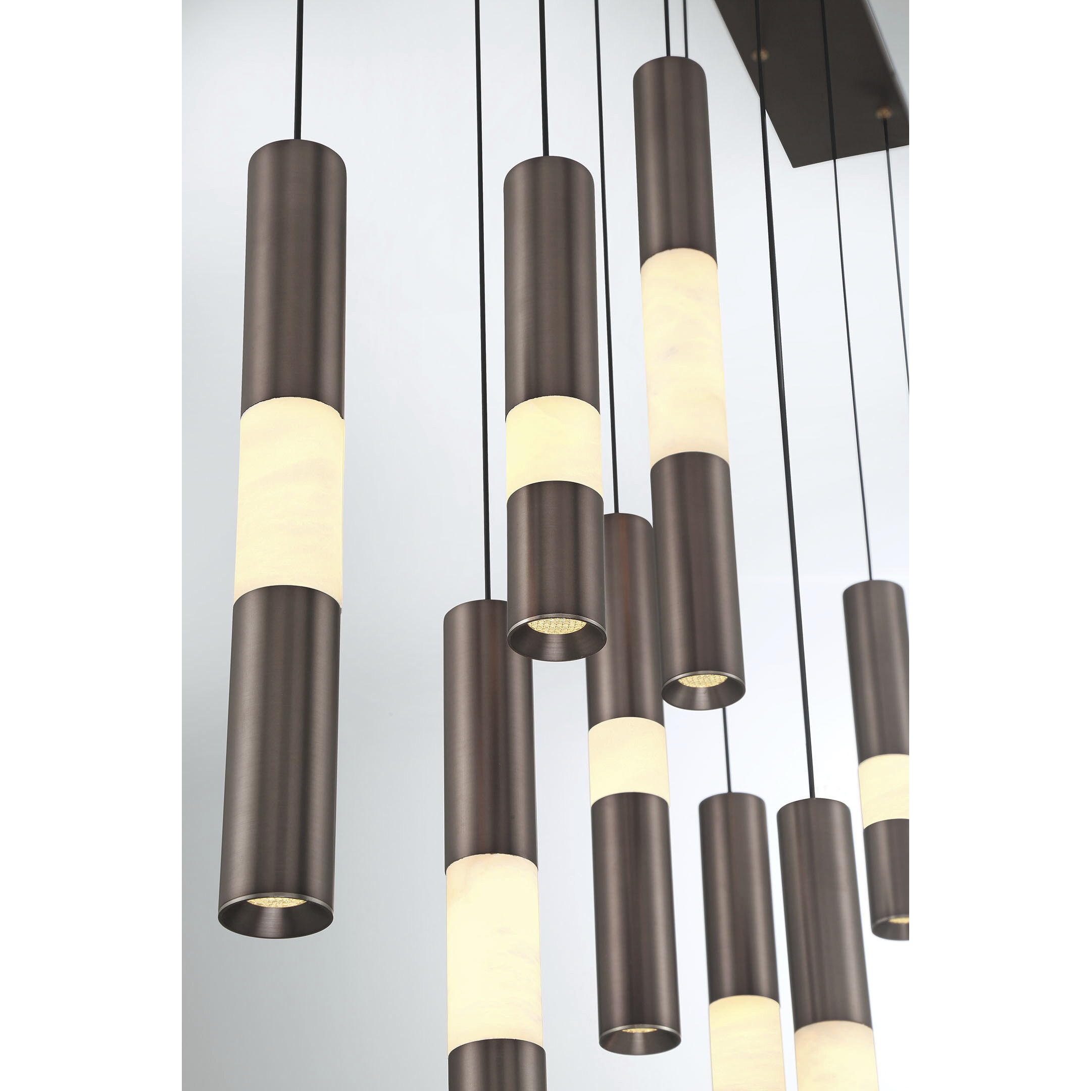 Ronda LED 50 inch Harlow Bronze Linear Chandelier Ceiling Light