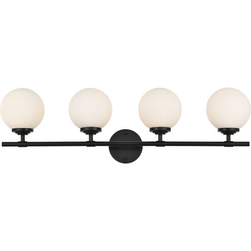 Ansley 4 Light 33 inch Black Bath Sconce Wall Light