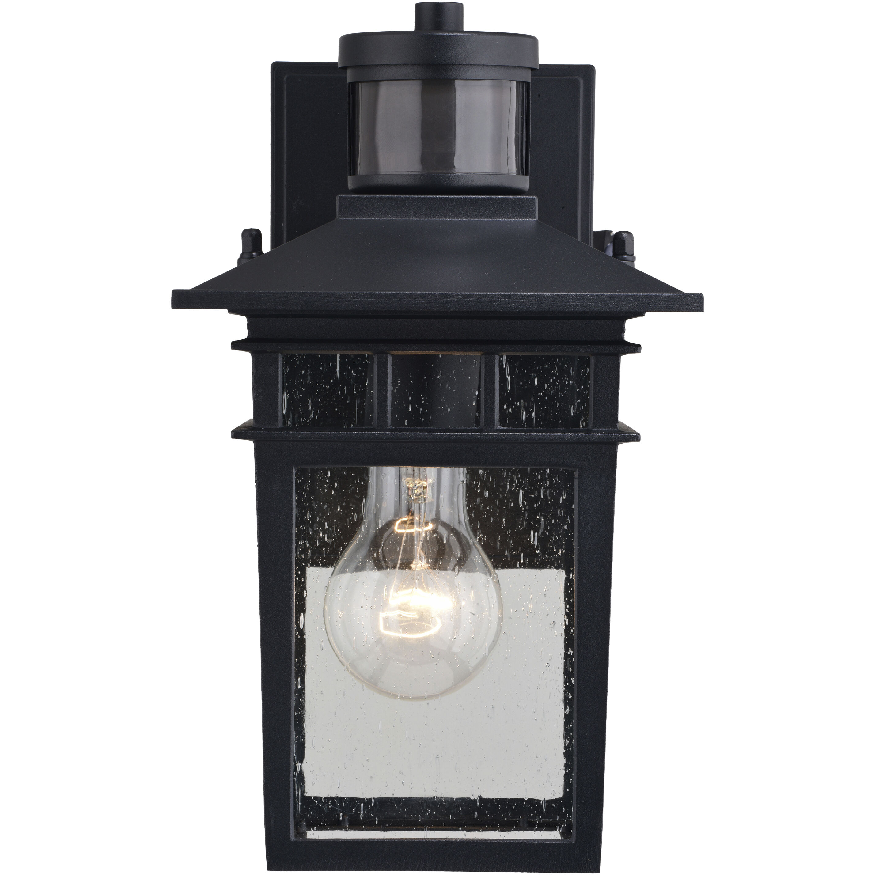 Ridge Textured Black Outdoor Motion Sensor