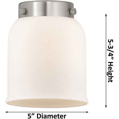 Nouveau Small Bell LED 23 inch Brushed Satin Nickel Bath Vanity Light Wall Light in Seedy Glass, Nouveau