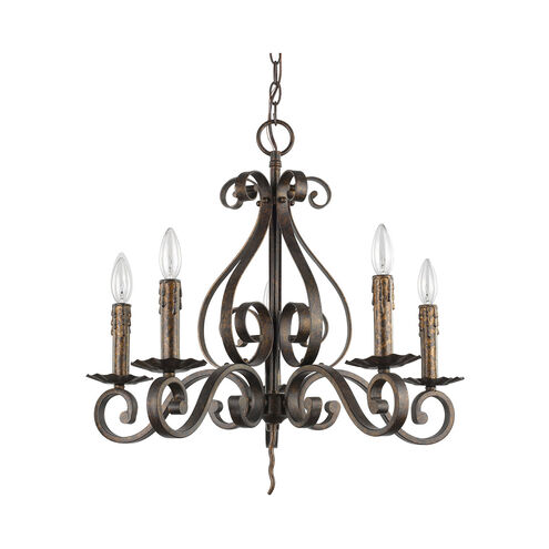 Lydia 5 Light 24 inch Russet Chandelier Ceiling Light