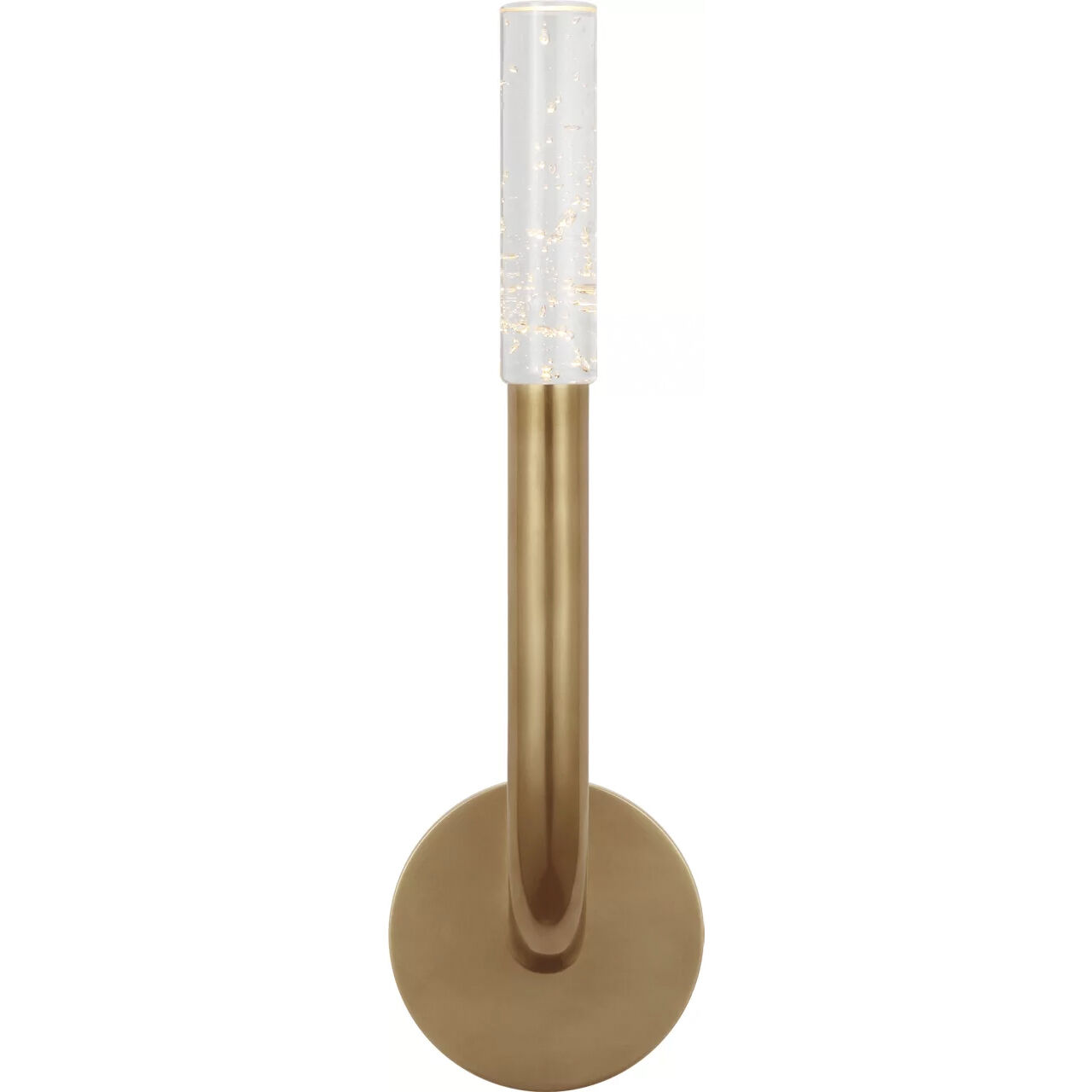 Kelly Wearstler Rousseau LED 4.5 inch Antique-Burnished Brass ADA Single Sconce Wall Light in Seeded Glass