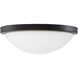 Button LED 11 inch Matte Black LED Flush Mount Ceiling Light
