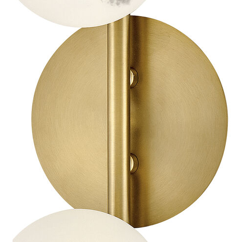 Selene LED 6 inch Lacquered Brass Sconce Wall Light in Swirled, Sconce