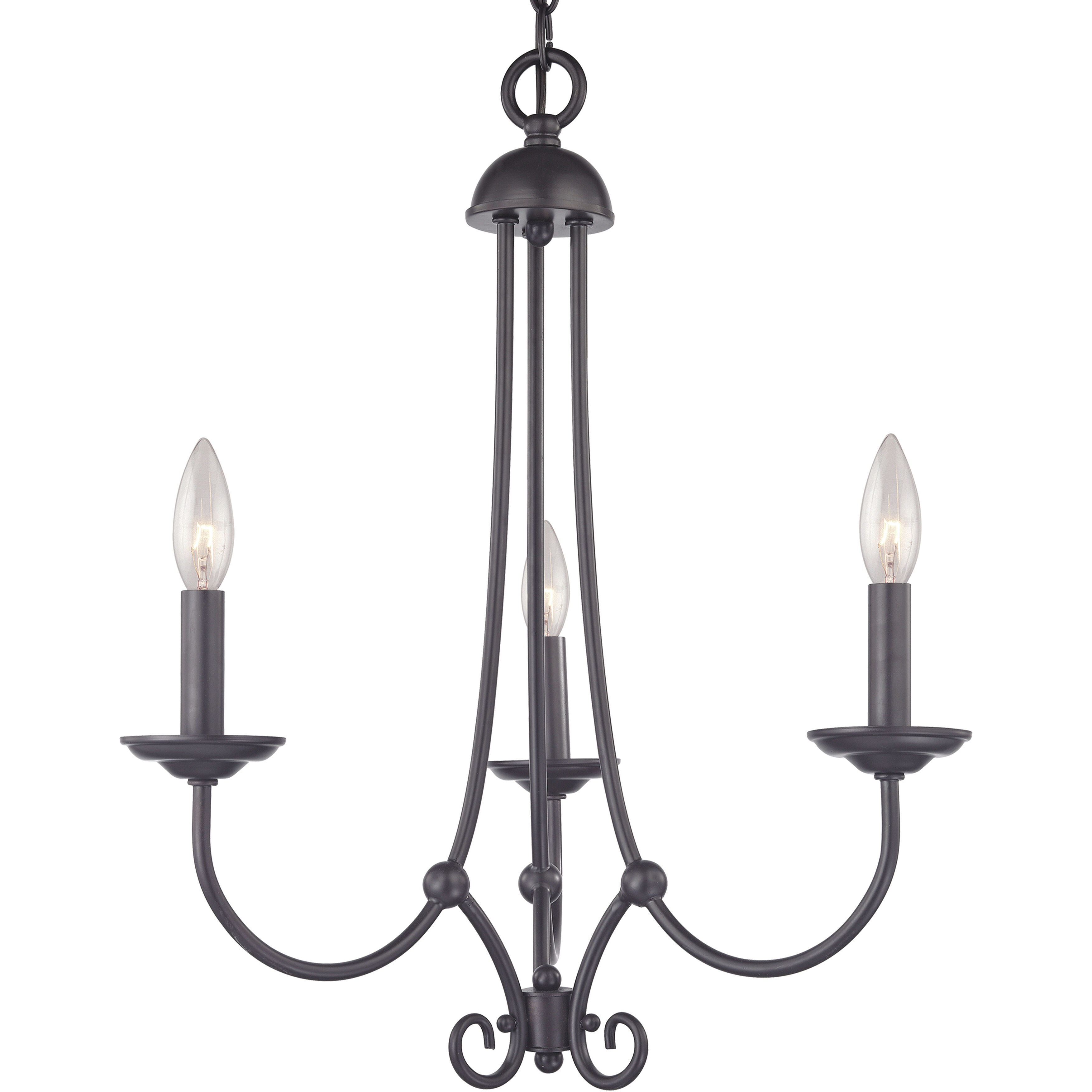 Montgomery 3 Light 20 inch Oil Rubbed Bronze Chandelier Ceiling Light