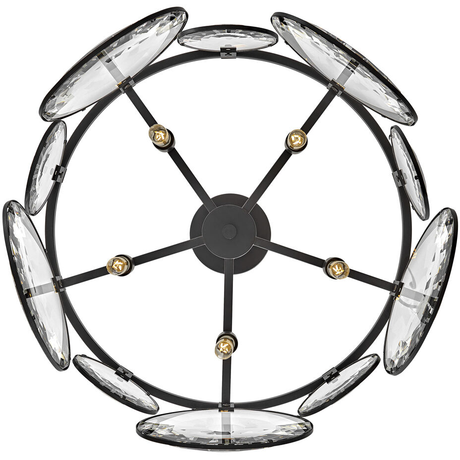 Nala LED 21.75 inch Black Pendant Ceiling Light, Semi-Flush Mount