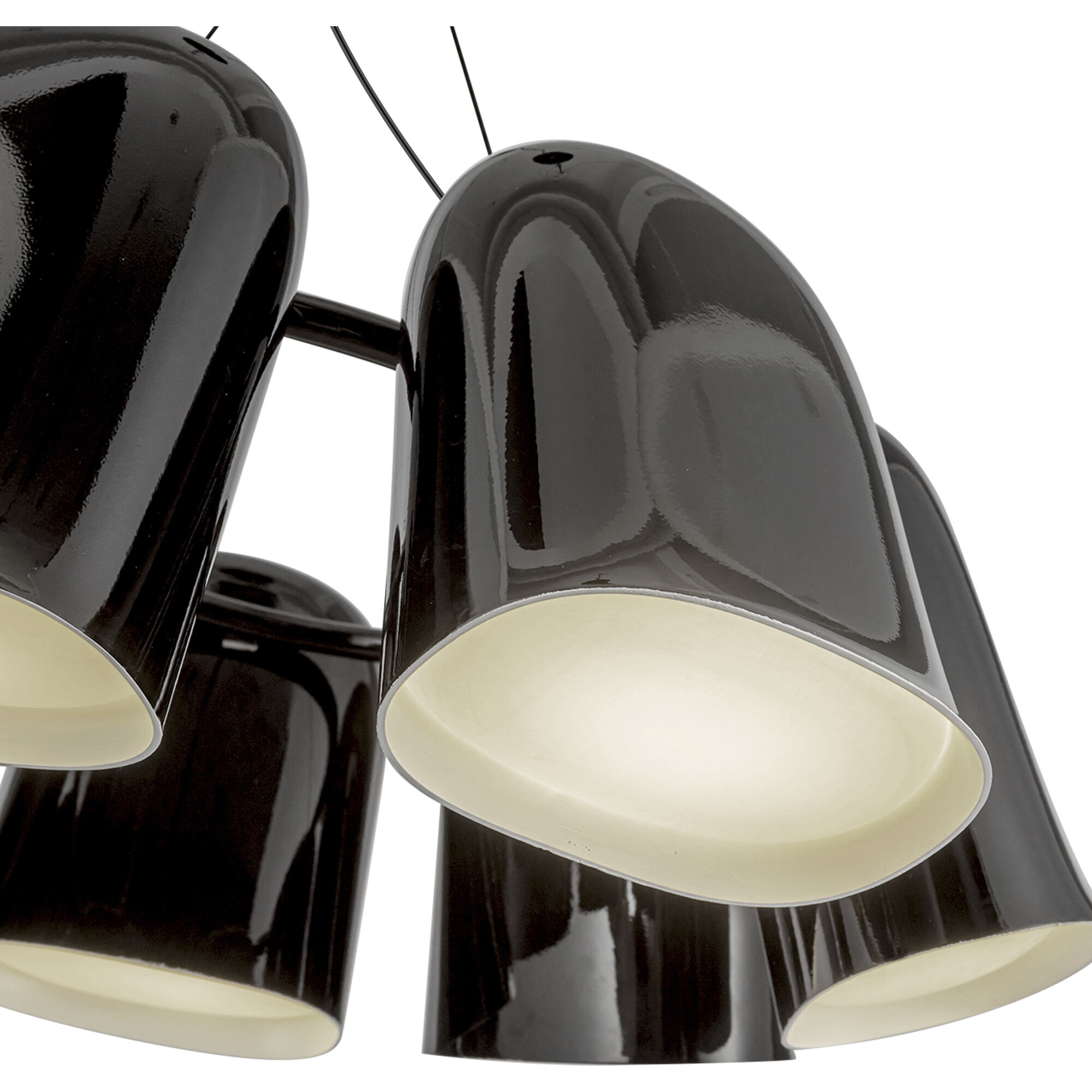 Bell LED 19.38 inch Glossy Black Chandelier Ceiling Light