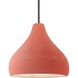 Radiance 1 Light 11.5 inch Gloss Blush and Brushed Nickel Pendant Ceiling Light