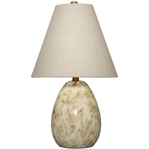 Raindrop 17 inch 40 watt Reactive Light Brown Glaze Table Lamp Portable Light