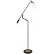 Ferdinand 61 inch 60.00 watt Matte Black Painted / Modern Brass Floor Lamp Portable Light