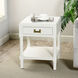 Samantha 20 X 15.75 inch White and Antique Gold Accent Table