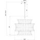 Abigail 8 Light 28 inch Aged Brass Chandelier Ceiling Light in White