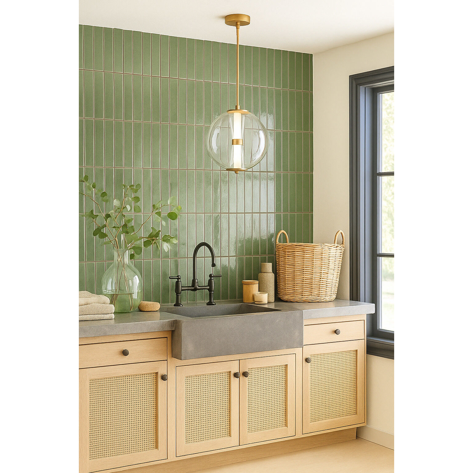 Elin LED 14 inch Lacquered Brass Pendant Ceiling Light