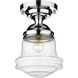 Vaughn 1 Light 10.5 inch Chrome Flush Mount Ceiling Light