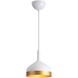 Dash LED 8 inch White and Gold Pendant Ceiling Light