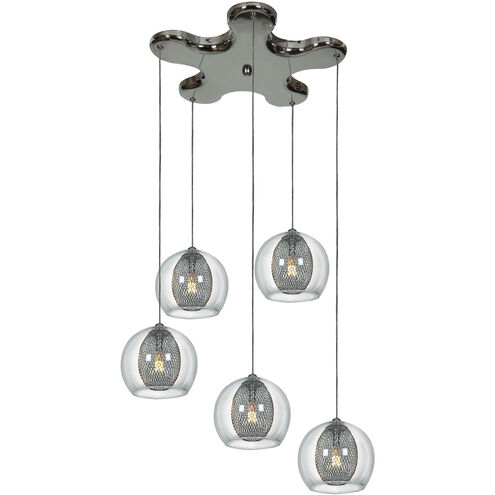 Aeria 5 Light 14 inch Chrome Pendant Ceiling Light