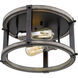 Kirkland 2 Light 12.75 inch Ashen Barnboard Flush Mount Ceiling Light