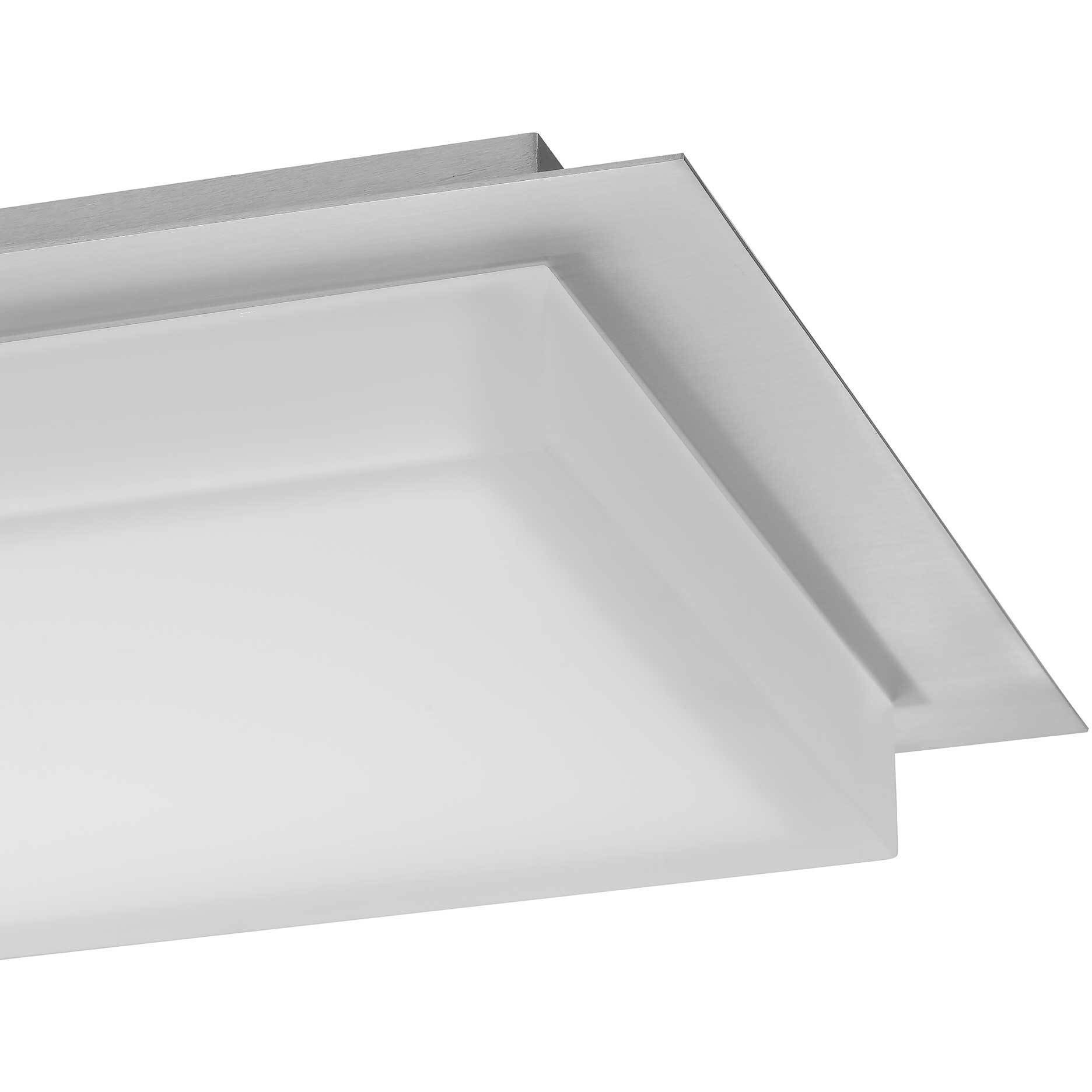 Foursquare LED 14 inch Brushed Stainless Steel Outdoor Flush Mount