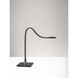 Natrix 16 inch 9.00 watt Black / Brushed Steel Desk Lamp Portable Light, ADS360