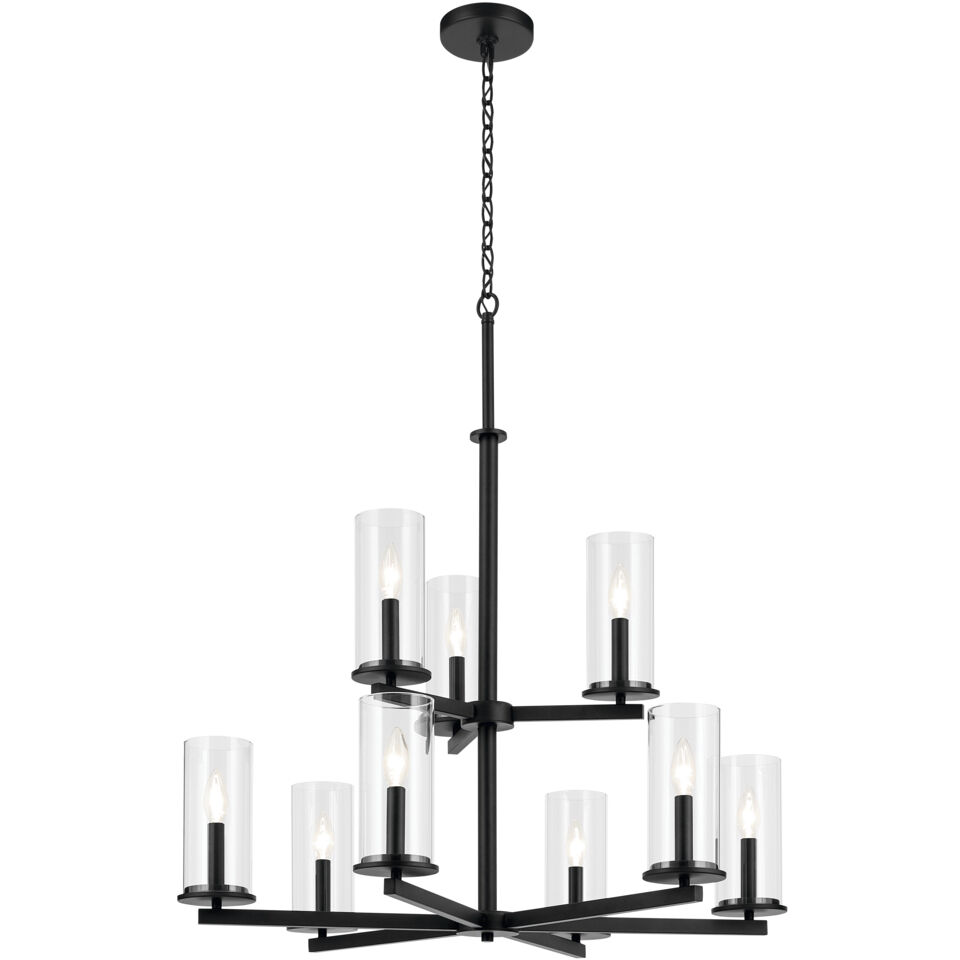 Crosby 9 Light Black Chandelier Ceiling Light