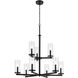 Crosby 9 Light Black Chandelier Ceiling Light