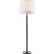 Barbara Barry Simple Scallop 62.5 inch 150.00 watt Bronze Floor Lamp Portable Light in Silk with Band