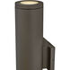 MOCO Silo 2 Light 20 inch Architectural Bronze Outdoor Wall Mount Lantern, Coastal Elements