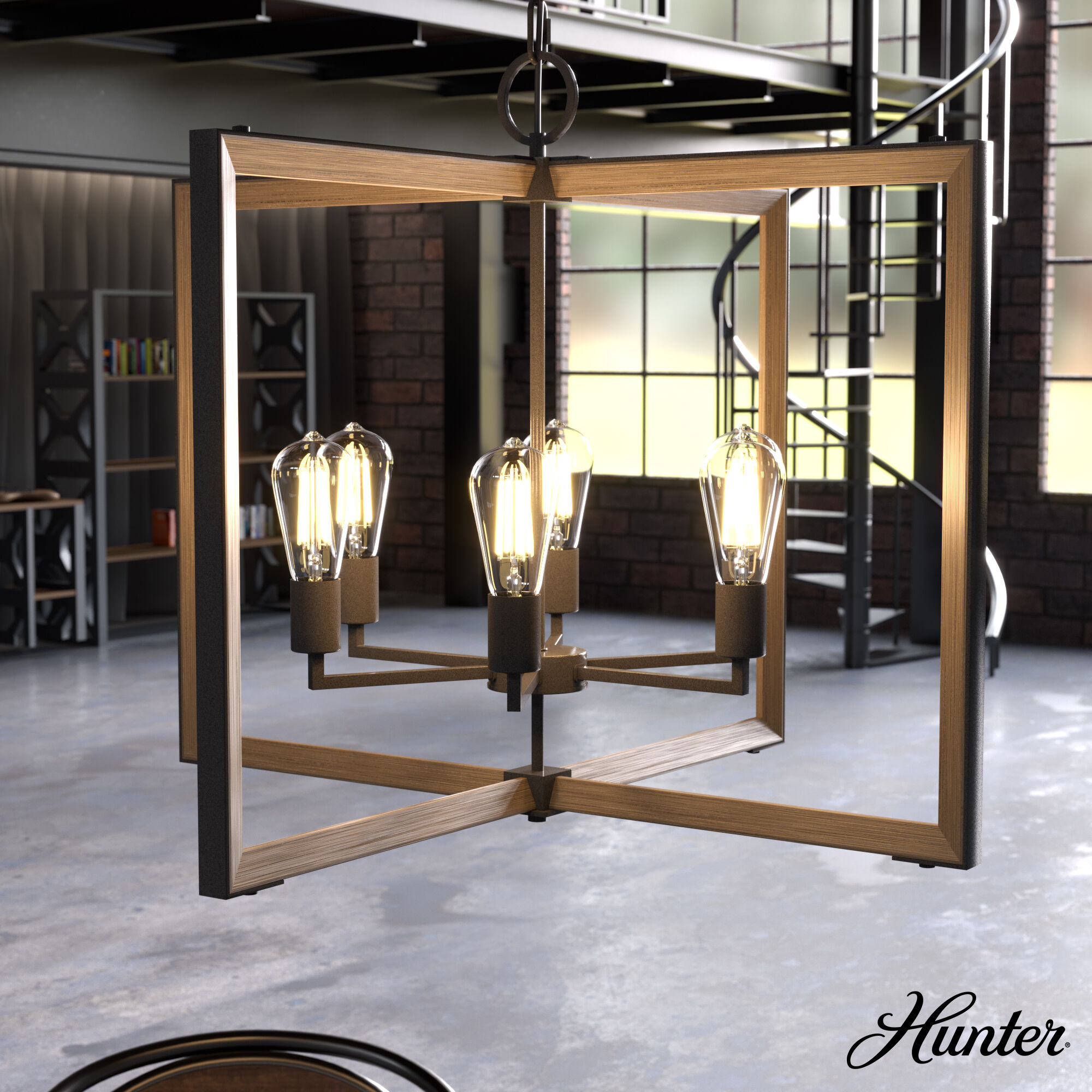 Woodburn 6 Light 30.5 inch Noble Bronze Pendant Ceiling Light