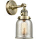 Franklin Restoration Small Bell LED 5 inch Antique Brass Sconce Wall Light, Franklin Restoration