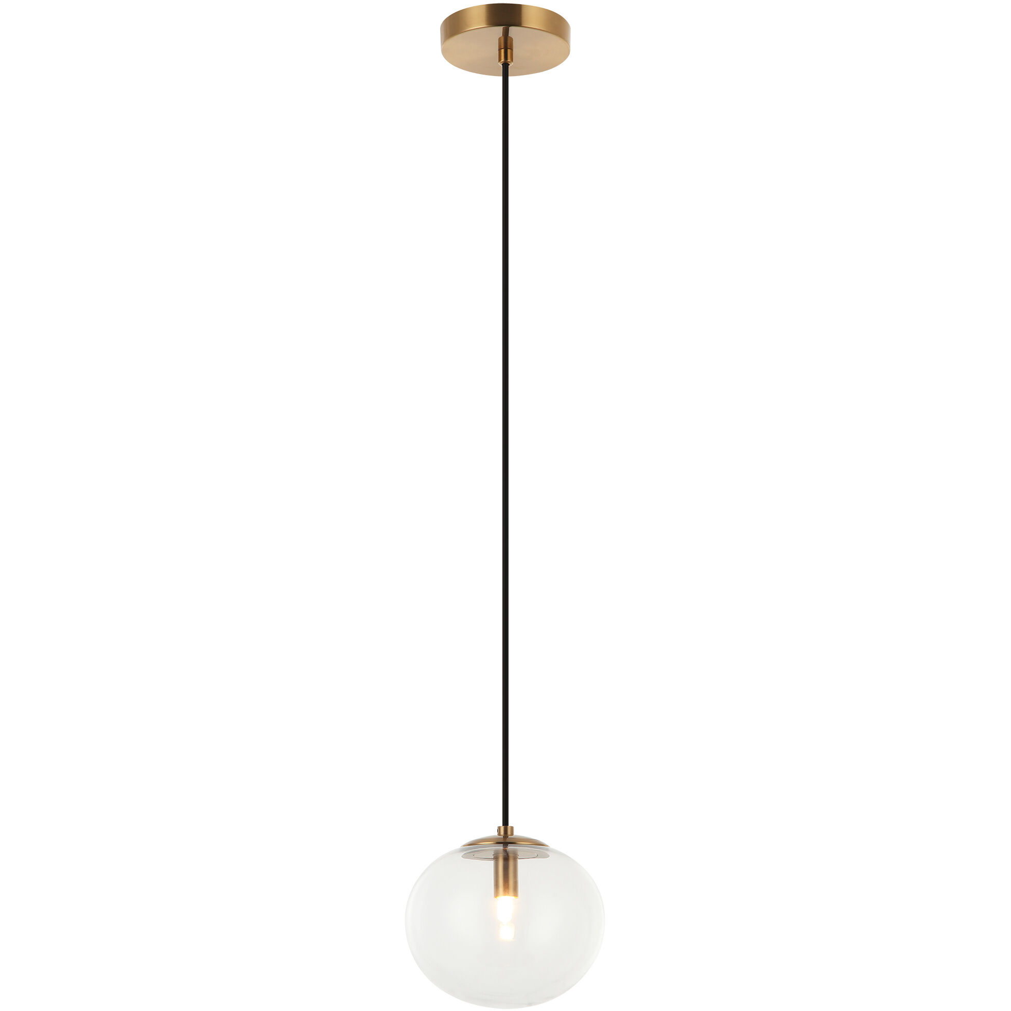 Bulbus LED 6.88 inch Aged Gold Brass Pendant Ceiling Light